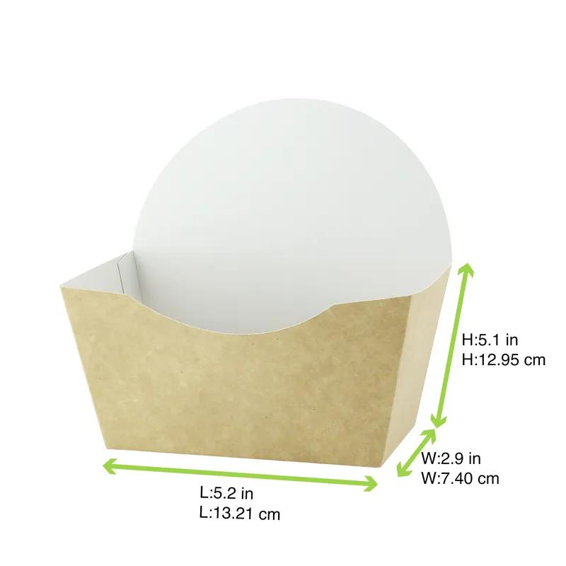 Burger Take-Out Box 5.2X2.9X5.1 IN Cardboard Kraft 50 Count/Pack 4 Packs/Case 200 Count/Case