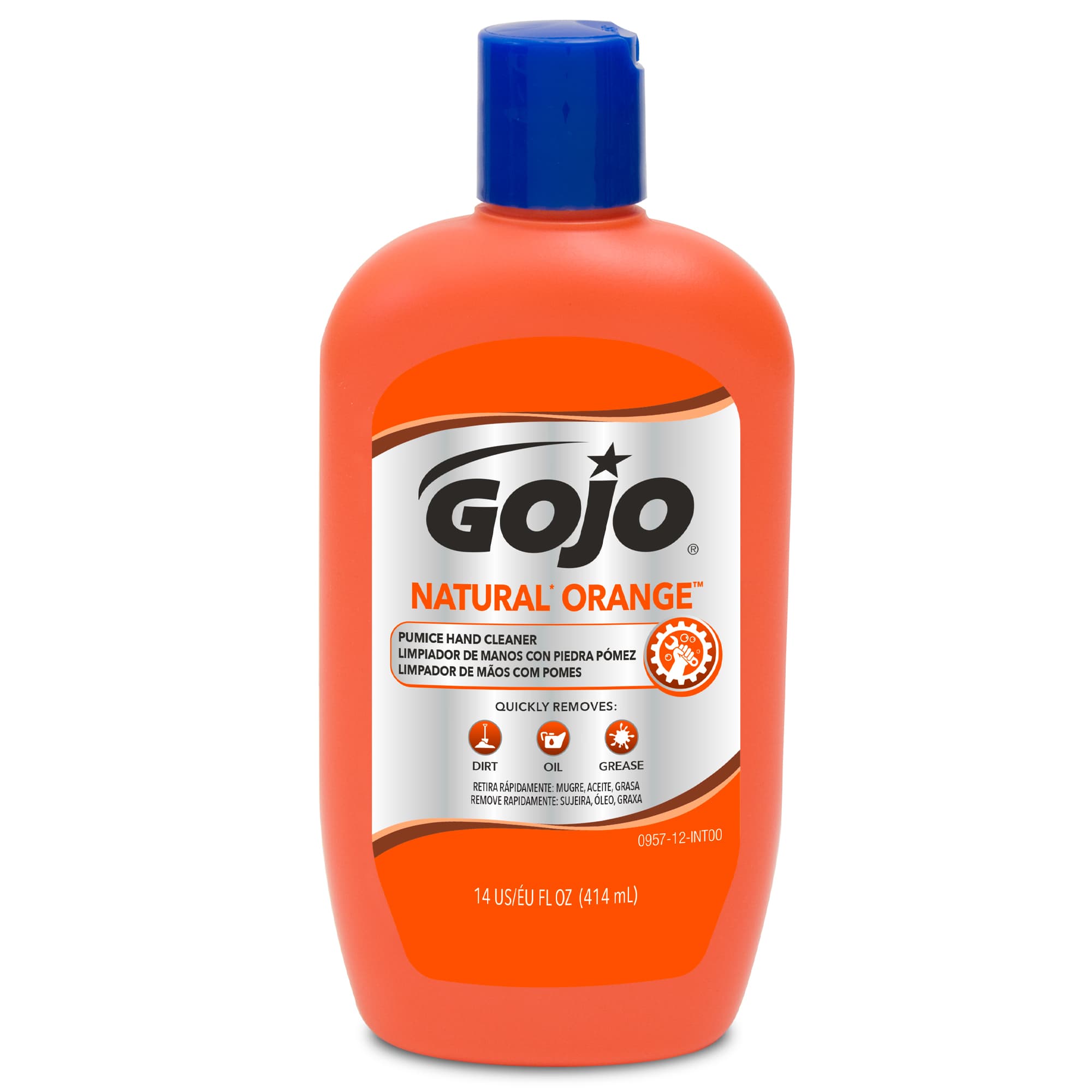 GOJO® Hand Cleaner Liquid 14 FLOZ 1.94X3.5X7.75 IN Citrus Scent Orange Pumice 12/Case