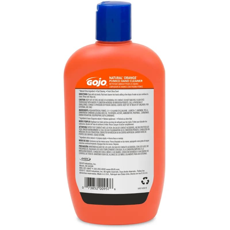 GOJO® Hand Cleaner Liquid 14 FLOZ 1.94X3.5X7.75 IN Citrus Scent Orange Pumice 12/Case