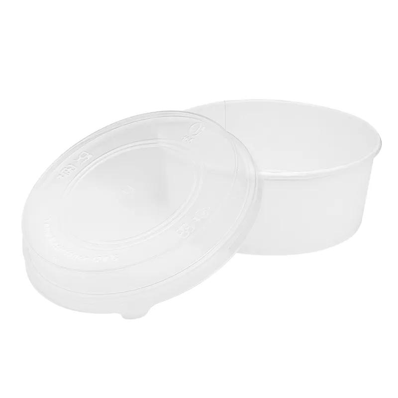 Victoria Bay Lid Flat PP For 32 OZ Short Paper Bucket 45 Count/Pack 8 Packs/Case 360 Count/Case