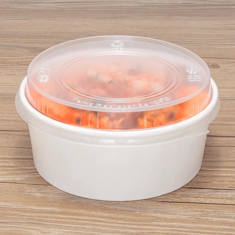 Victoria Bay Lid Flat PP For 32 OZ Short Paper Bucket 45 Count/Pack 8 Packs/Case 360 Count/Case