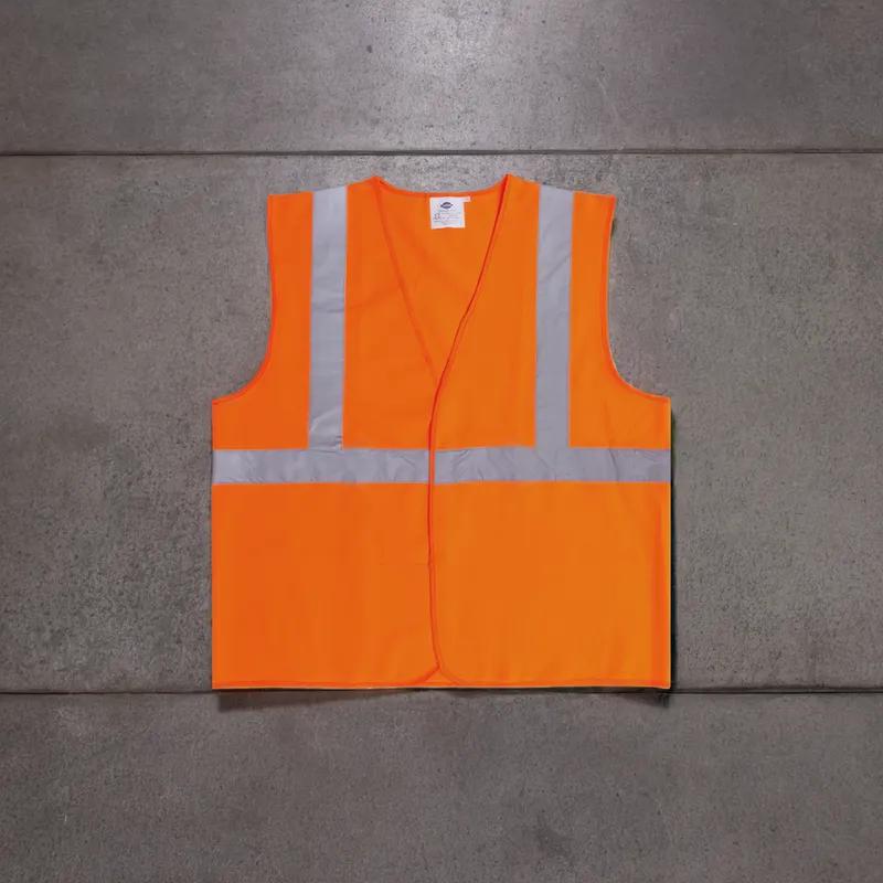 Safety Vest Large (LG) Orange Polyester Class 2 5/Bag