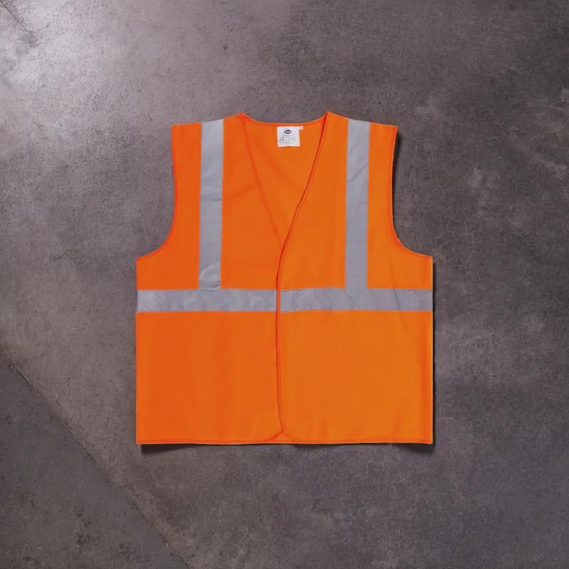 Safety Vest XL Orange Polyester Class 2 5/Bag