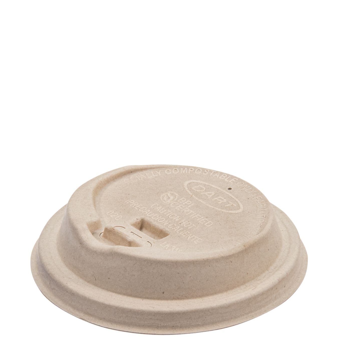 Solo® Travelock™ Lid Fiber Blend Natural For 10-24 OZ Hot Cup Reclosable Tab 50 Count/Bag 20 Bags/Case 1000 Count/Case