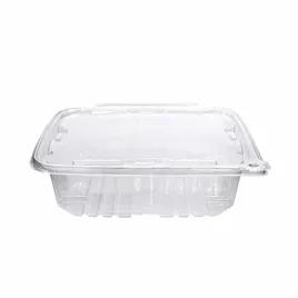 Take-Out Container Hinged 8.8X16X2.4 IN RPET Clear Tamper-Evident 134/Case