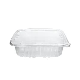 Take-Out Container Hinged 8.8X16X2.4 IN RPET Clear Tamper-Evident 134/Case