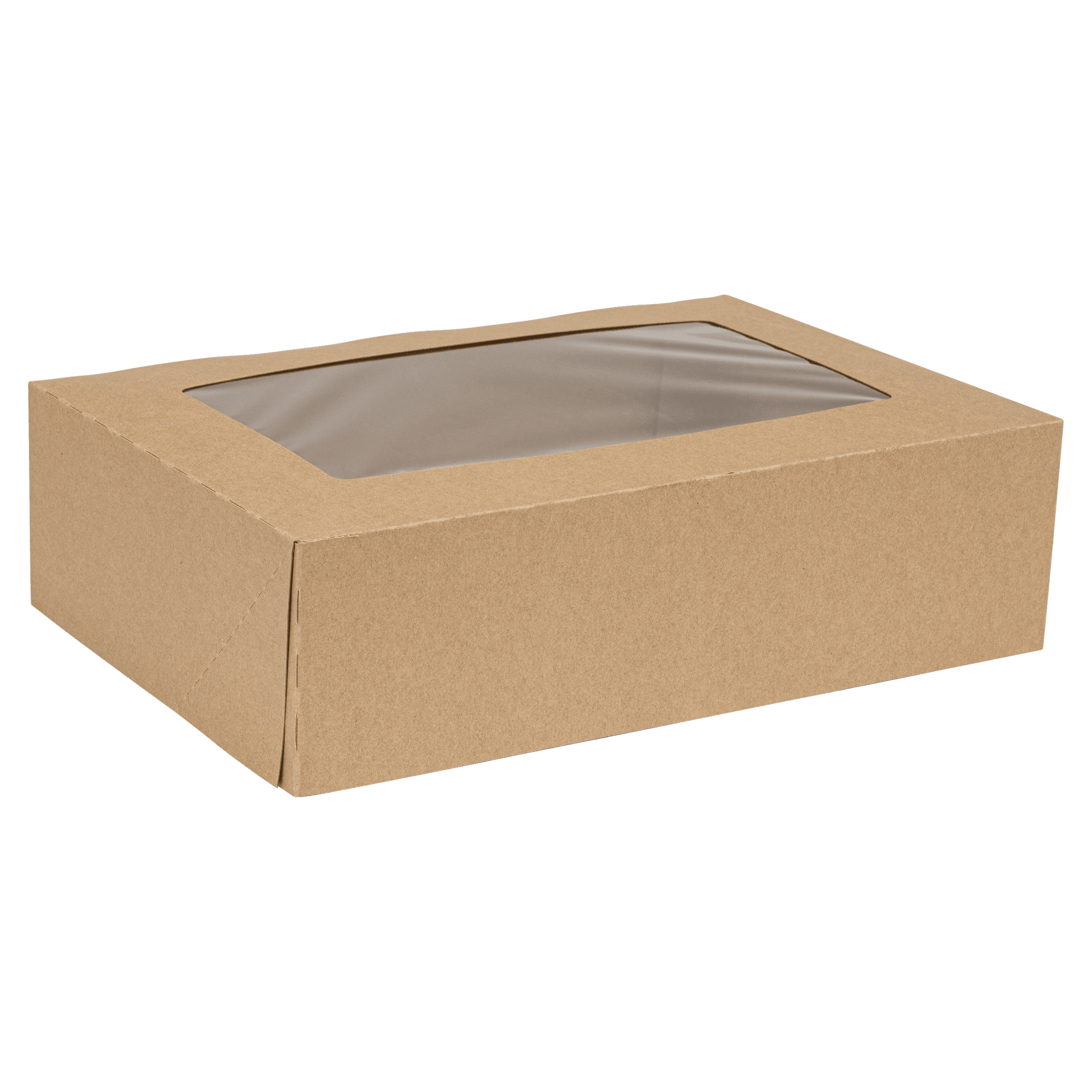 1/4 Sheet Cake Box 14X10X4 IN Kraft With Window 100/Case