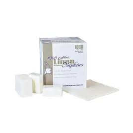 Multi-Purpose Napkins 14X14 IN White Flat Pack Linen Feel 1000/Case