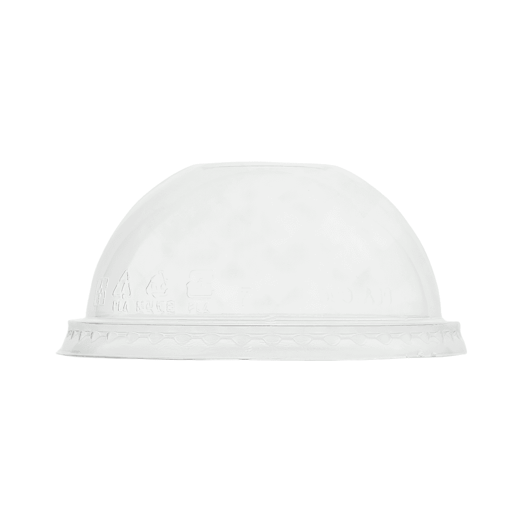 96-Series Lid Dome 3.78X1.73 IN PLA Clear Round For Cold Cup No Hole 1000/Case
