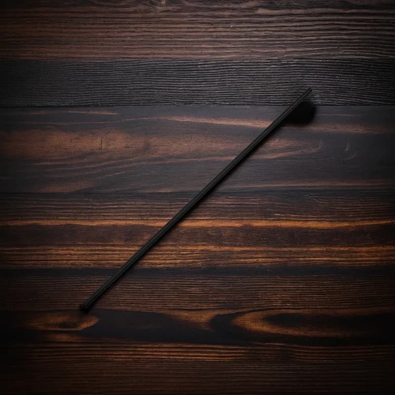 Victoria Bay Stirrer 7.5 IN PS Black Unwrapped Hollow 10 Count/Pack 1000 Packs/Case 10000 Count/Case