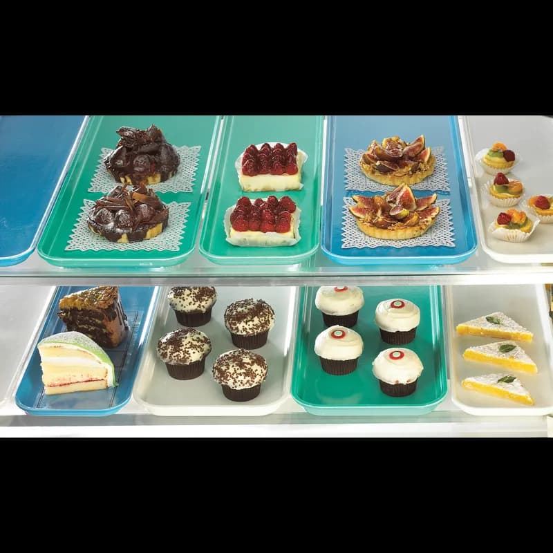 Supermarket Serving Tray 8X30X0.75 IN Fiberglass White Dishwasher Safe 1/Each