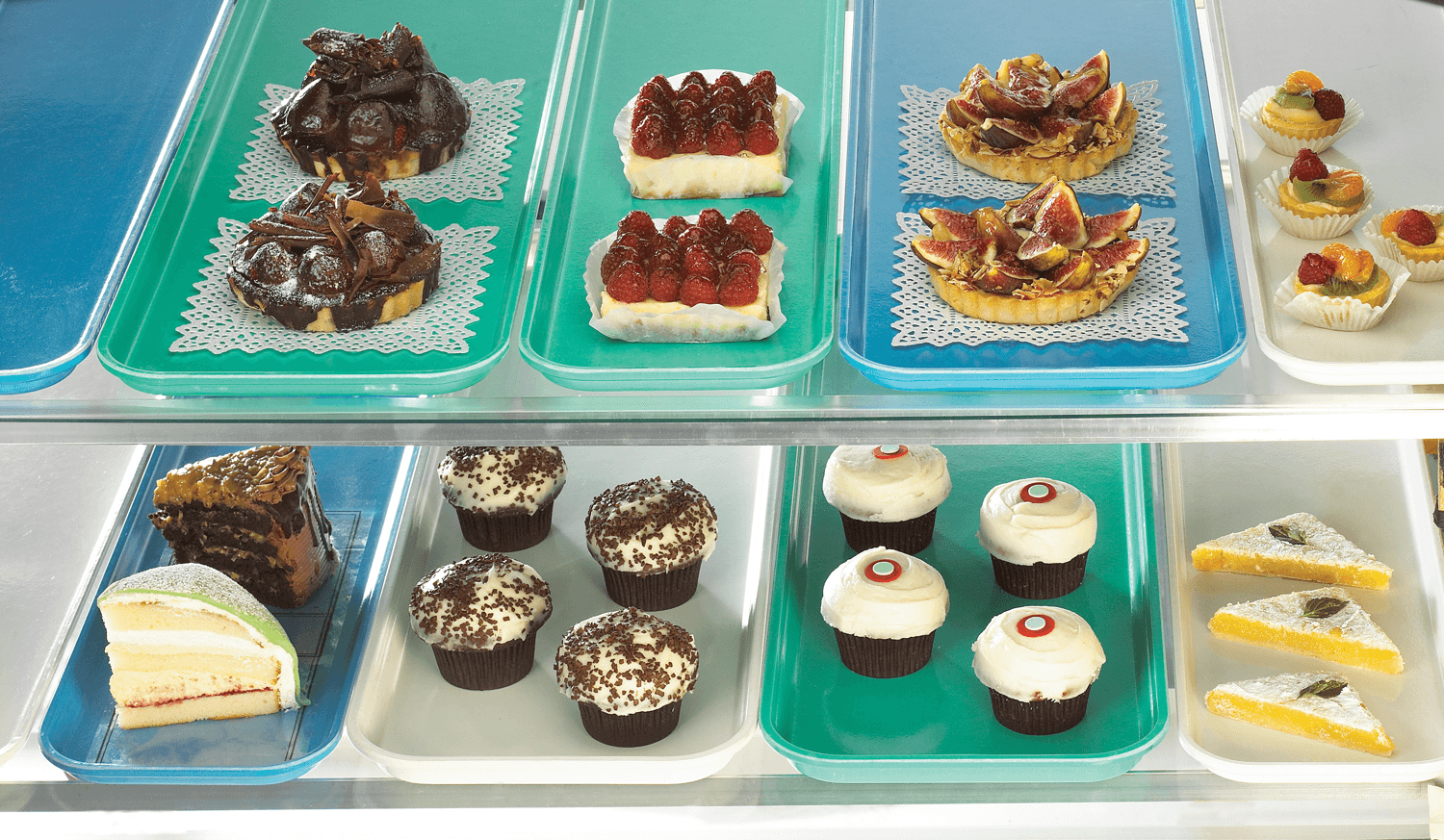 Supermarket Serving Tray 8X30X0.75 IN Fiberglass White Dishwasher Safe 1/Each