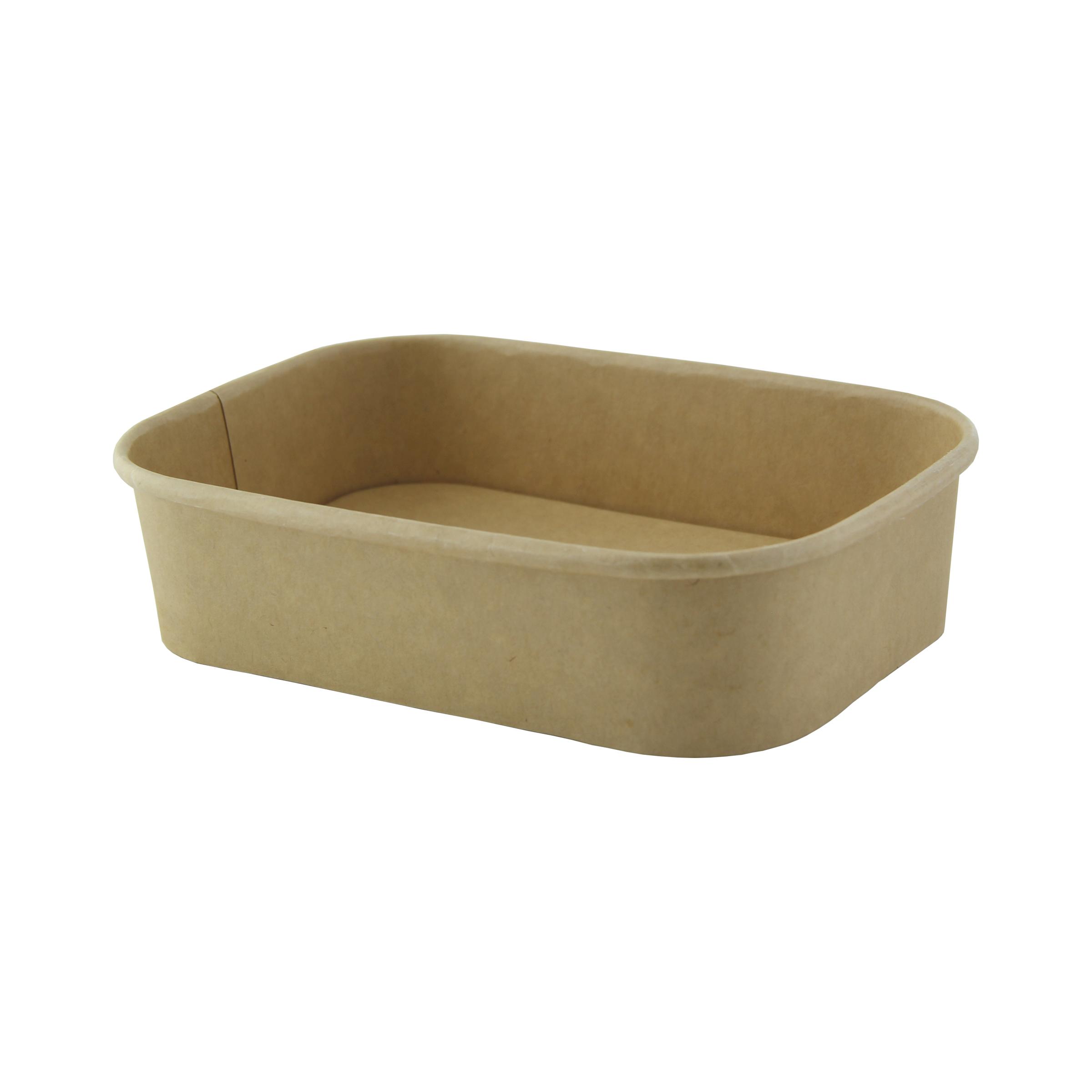 Take-Out Box 6.8X4.8X1.6 IN Paper Kraft Rectangle Laminated 25 Count/Pack 8 Packs/Case 200 Count/Case