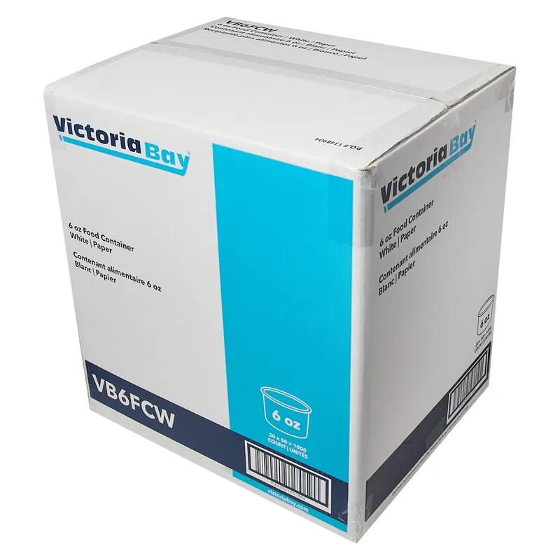 Victoria Bay Food Container Base 6 OZ Paperboard White Round 1000/Case