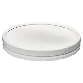 Victoria Bay Lid Flat Paperboard White Round For 16-32 OZ Squat Container Vented 500/Case