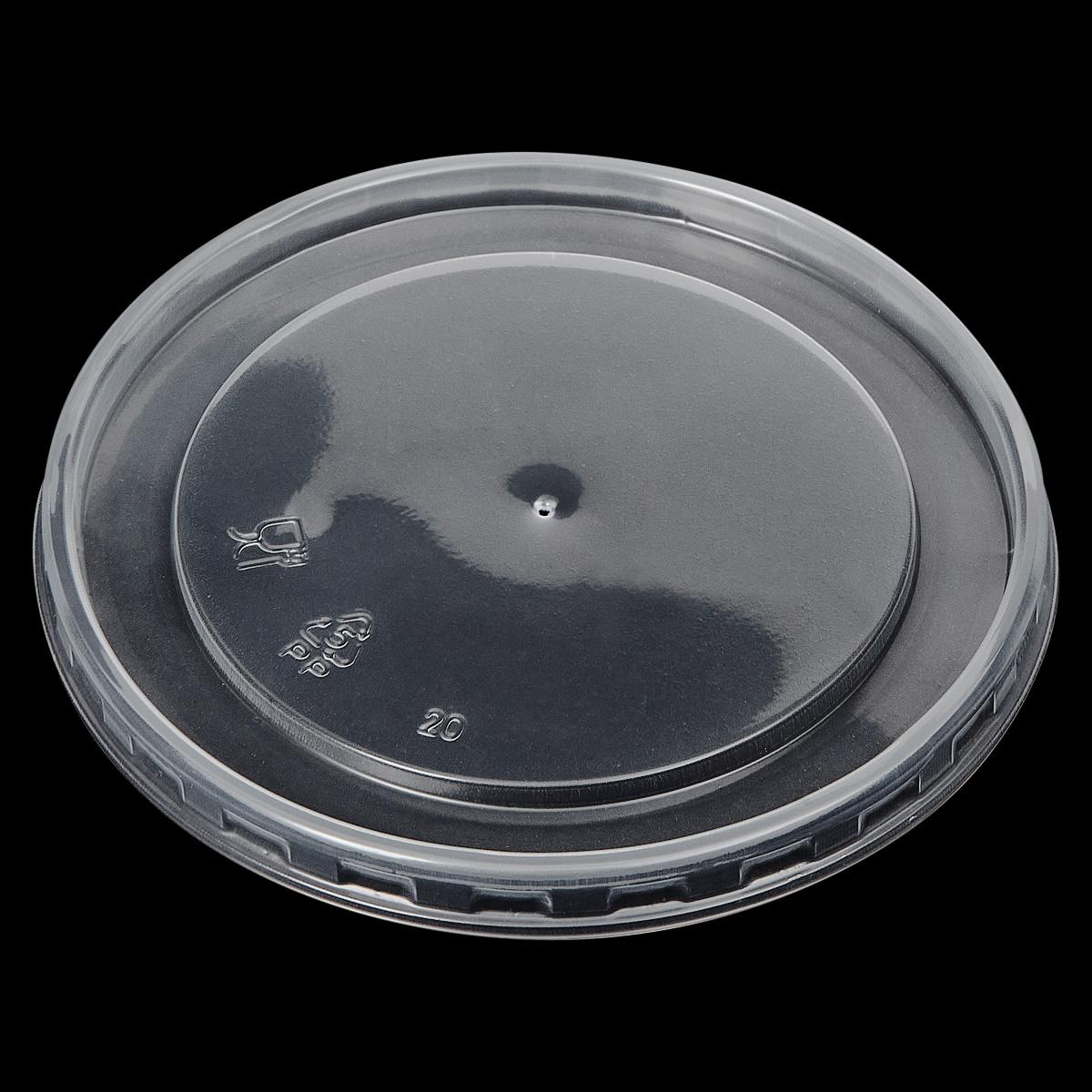 Victoria Bay Lid PP Translucent For 16-32 OZ Squat Container High Heat Vented 500/Case