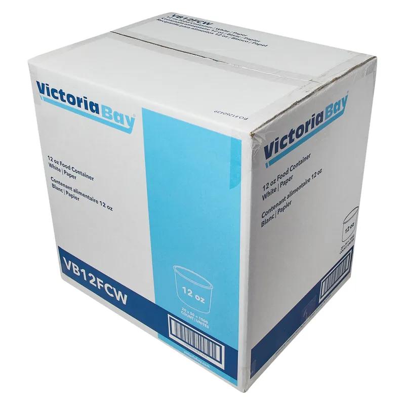 Victoria Bay Food Container Base 12 OZ Paperboard White Round 1000/Case