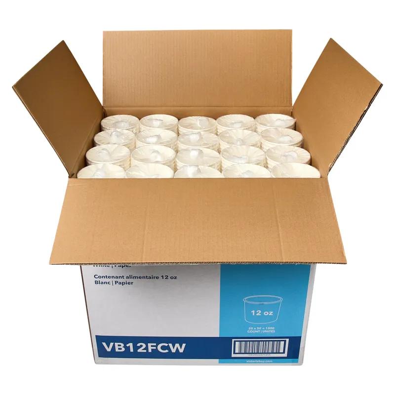 Victoria Bay Food Container Base 12 OZ Paperboard White Round 1000/Case