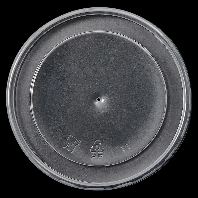 Victoria Bay Lid Flat PP Clear Round For 6-16 OZ Tall Container Vented 1000/Case