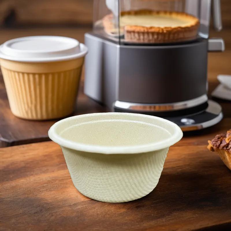 Victoria Bay Souffle & Portion Cup 2 OZ Molded Fiber Brown Round 2000/Case