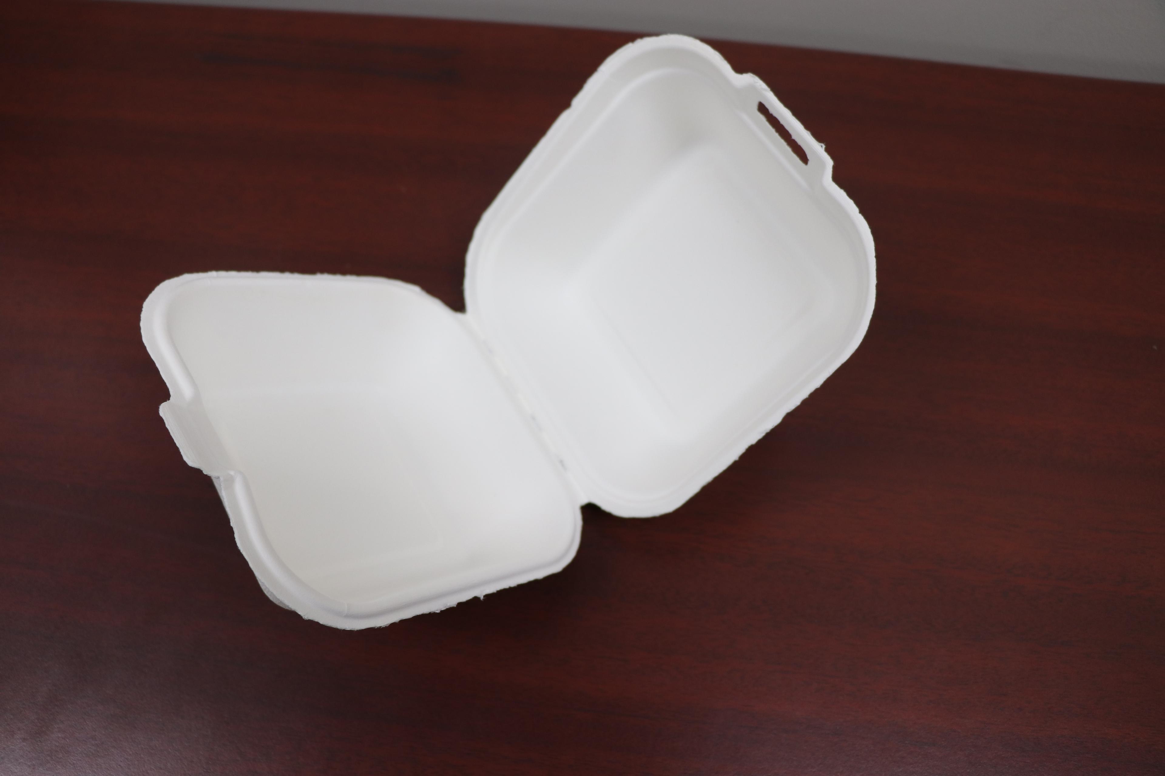 Victoria Bay Take-Out Container Hinged 6X6X3 IN Molded Fiber White Square 200/Case