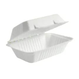 Victoria Bay Take-Out Container Hinged 9X6X3 IN Fiber White Rectangle 250/Case