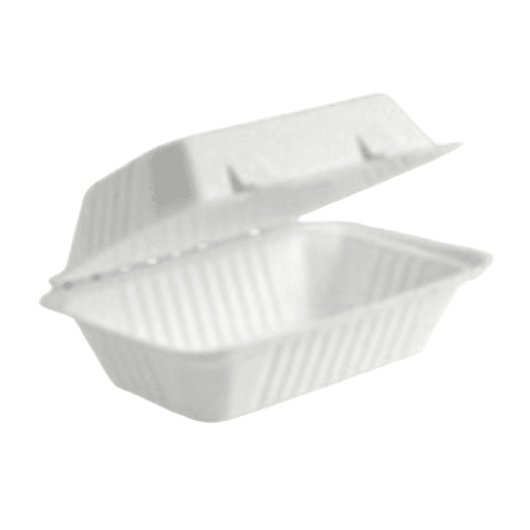 Victoria Bay Take-Out Container Hinged 9X6X3 IN Fiber White Rectangle 250/Case