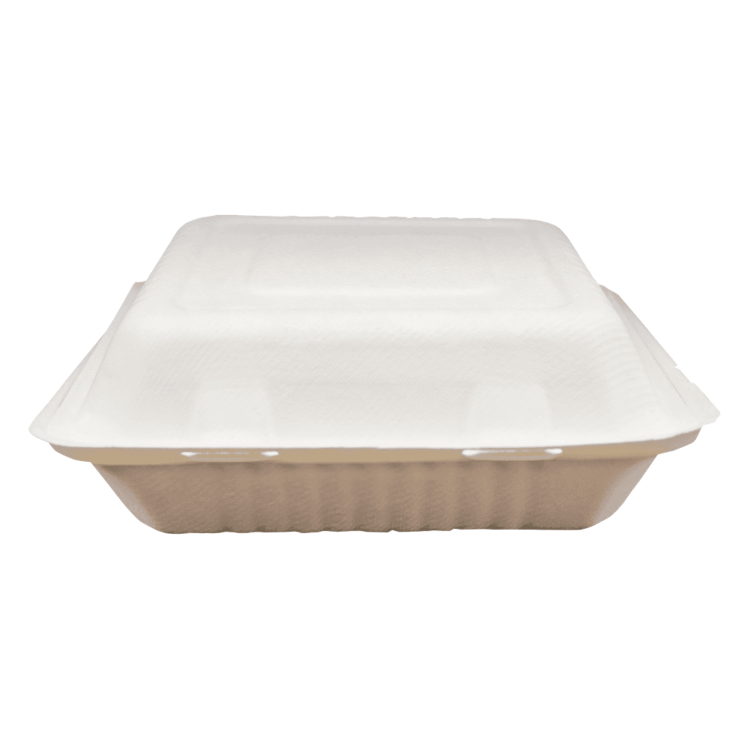Victoria Bay Take-Out Container Hinged 9X9X3 IN Pulp Fiber White Square 200/Case