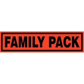 Family Pack Label 1X4 IN Red Rectangle 500/Roll
