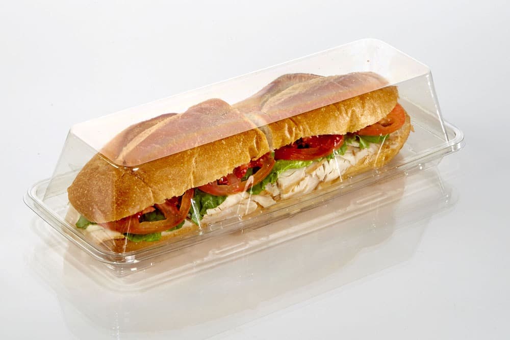 Hoagie & Sub Take-Out Container 11.89X4.92X2.80 IN PET Clear Tamper-Evident 220/Case