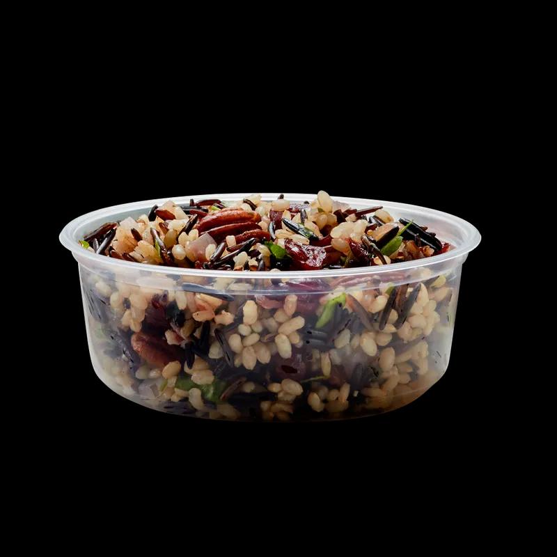 Victoria Bay Deli Container Base 12 OZ Plastic Clear Round Microwave Safe 50 Count/Pack 10 Packs/Case 500 Count/Case