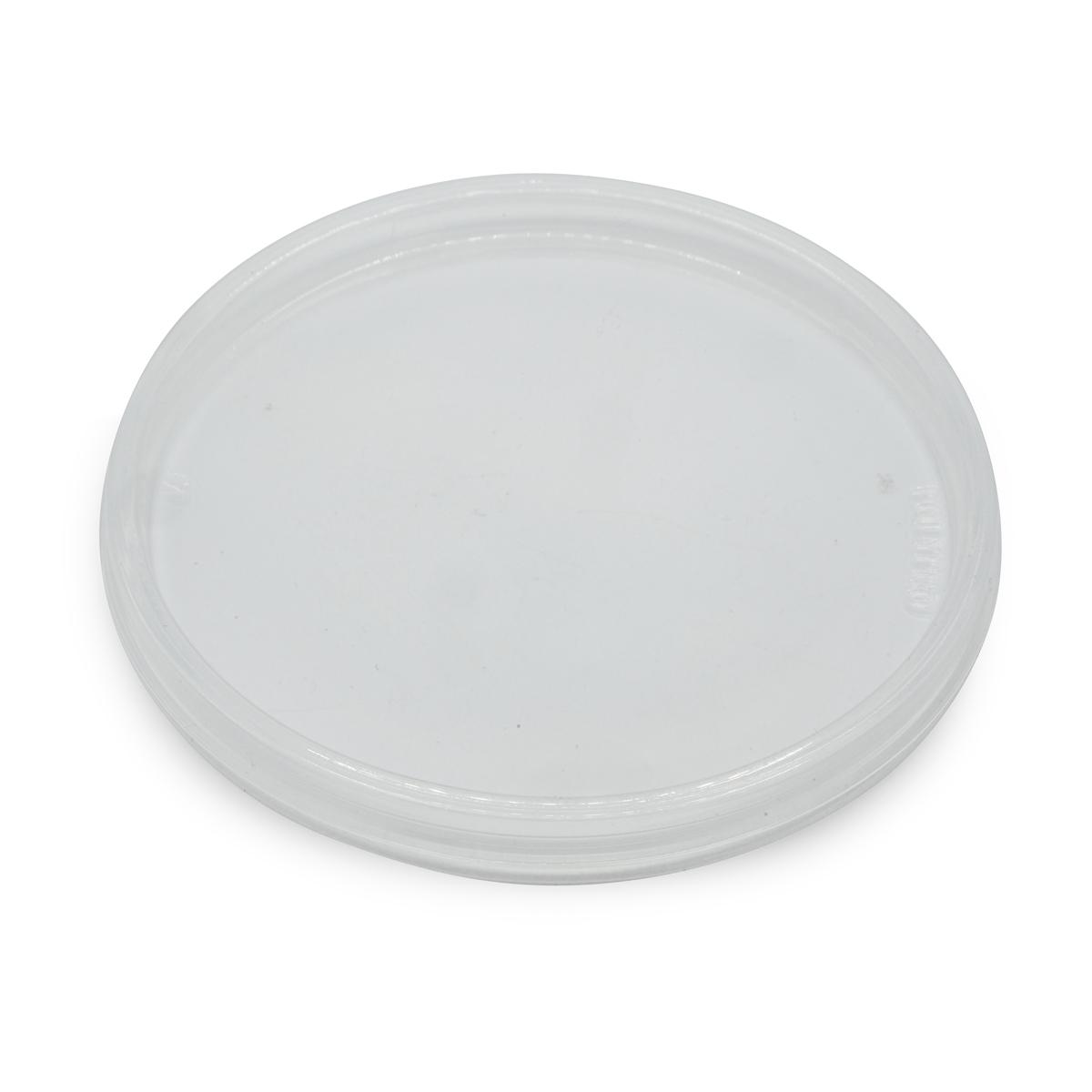 Victoria Bay Lid Flat 4.7X0.3 IN PP Clear Round For 6-8-12-16-24-32 OZ Deli Container Plug Fit 500/Case