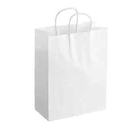 Bag 10X6.75X13.5 IN Paper White With Handle 250/Case