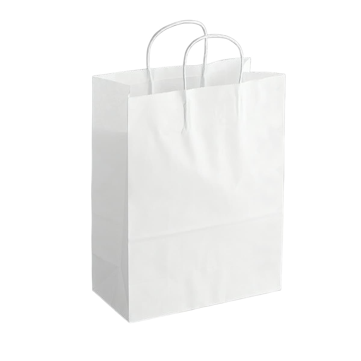 Bag 10X6.75X13.5 IN Paper White With Handle 250/Case