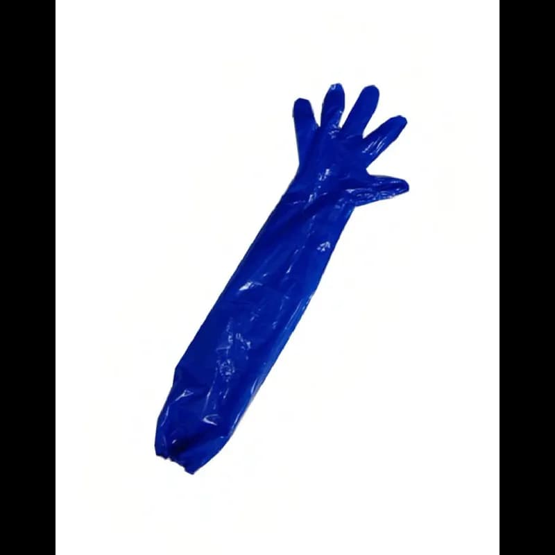 Gloves 34 IN Blue 1.5MIL LDPE Elastic Top 1000/Case