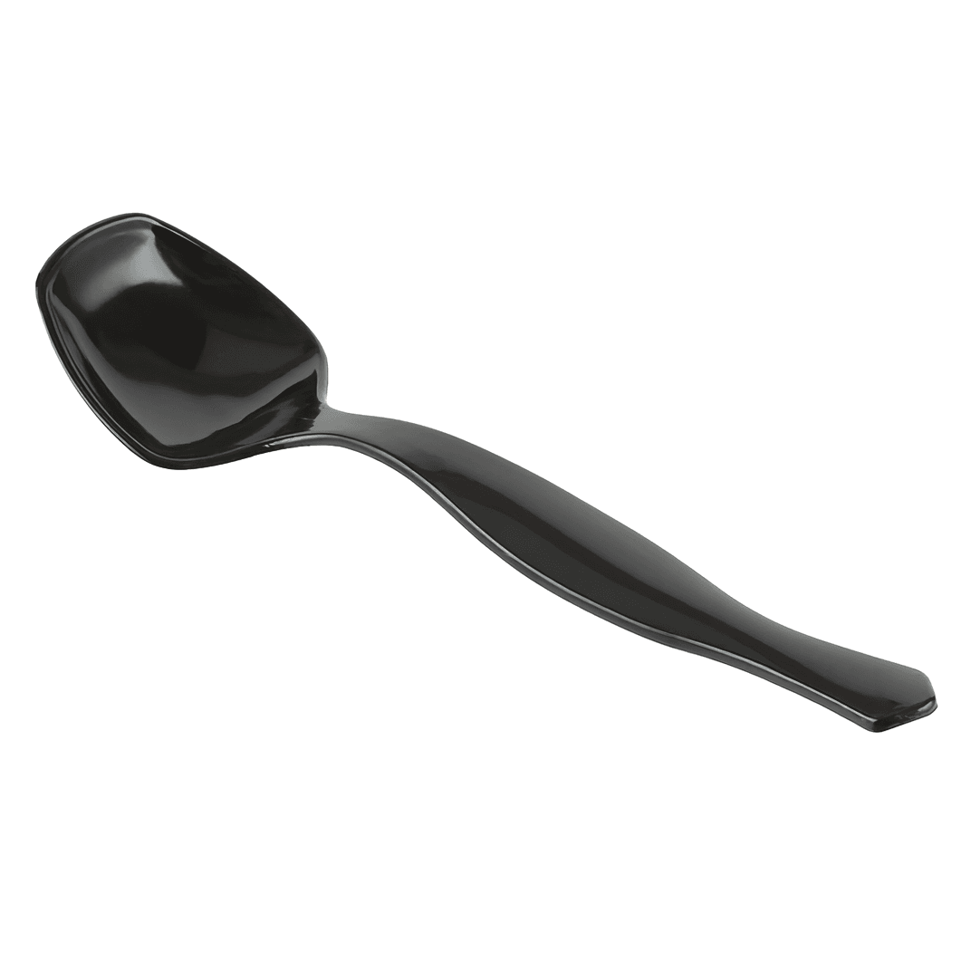 Victoria Bay Serving Spoon 8.5 IN Plastic Black Individually Wrapped 144/Case