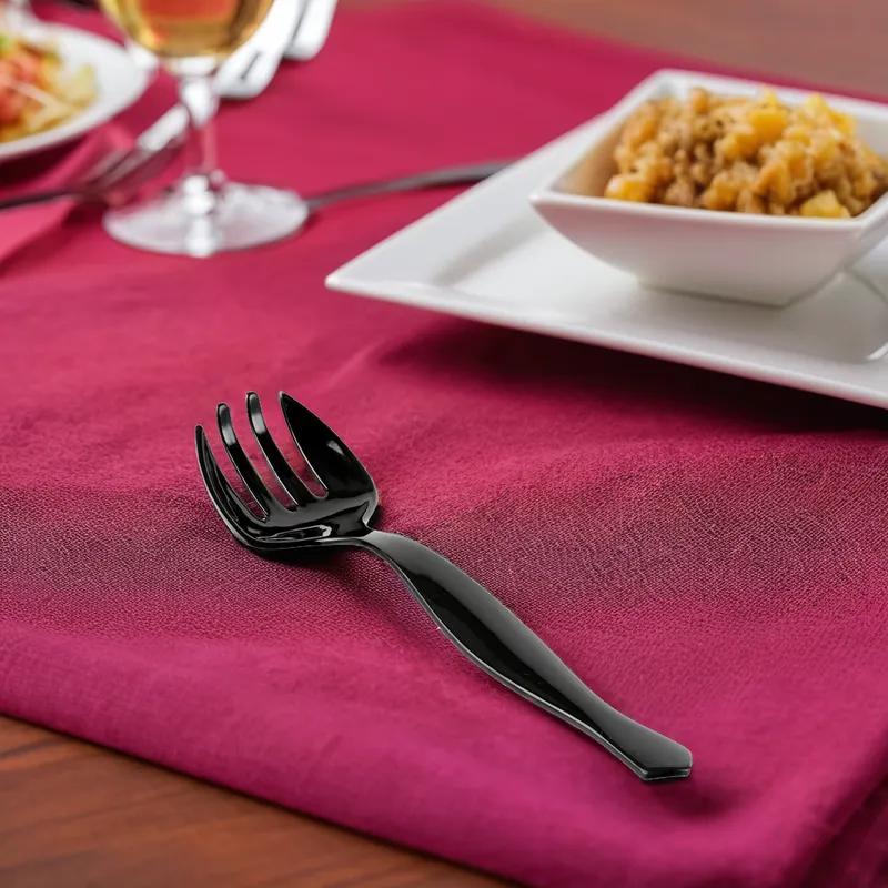 Victoria Bay Serving Fork 8.5 IN Plastic Black Individually Wrapped 144/Case