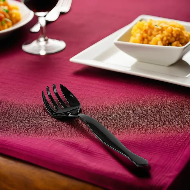 Victoria Bay Serving Fork 8.5 IN Plastic Black Individually Wrapped 144/Case