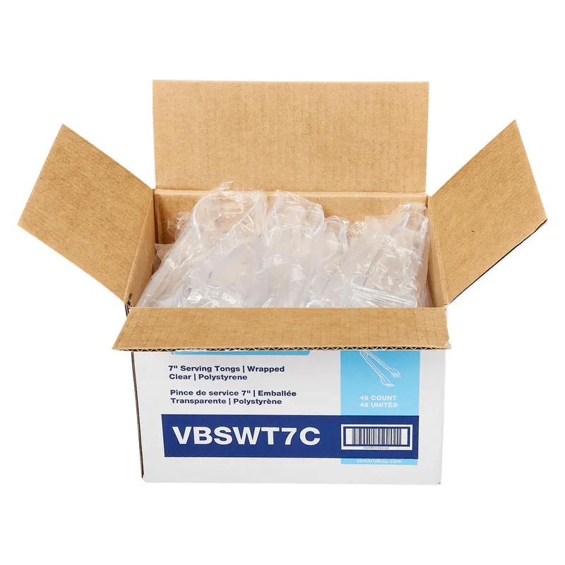 Victoria Bay Platter Pleasers Tongs 7 IN PS Clear 48/Case
