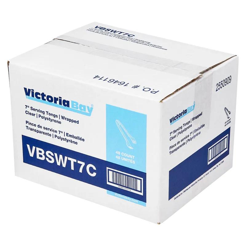 Victoria Bay Platter Pleasers Tongs 7 IN PS Clear 48/Case