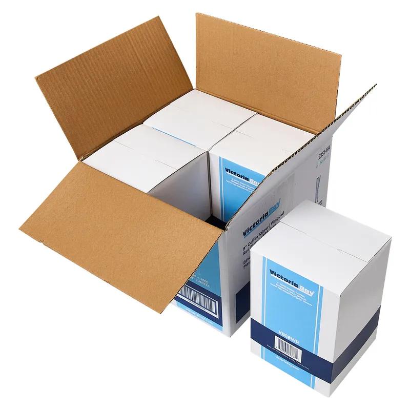 Victoria Bay Stirrer 8 IN Plastic Red Wrapped Hollow 3000/Case