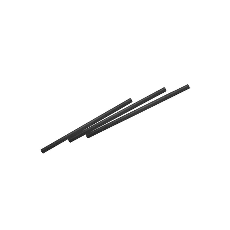 Cocktail Straw 5.3 IN Black Unwrapped Made With Aircarbon 4800/Case