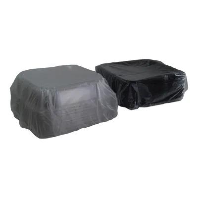 UltraStack® Take-Out Container Base & Lid Combo 12.88X12.88X3.76 IN PET Black Clear Square 25/Case
