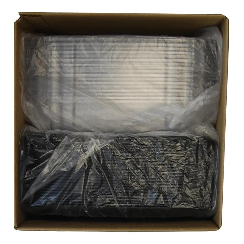 UltraStack® Take-Out Container Base & Lid Combo 12.88X12.88X3.76 IN PET Black Clear Square 25/Case