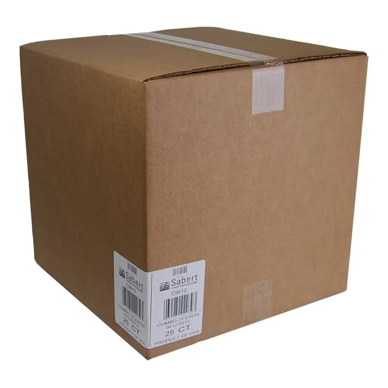 UltraStack® Take-Out Container Base & Lid Combo 12.88X12.88X3.76 IN PET Black Clear Square 25/Case