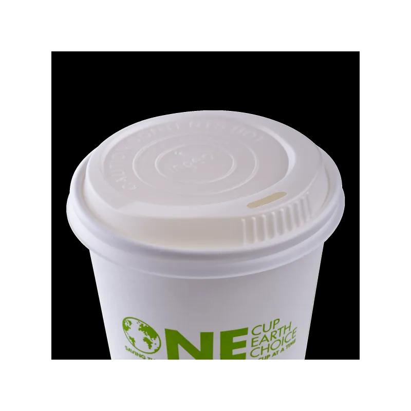 Karat Earth Lid Dome 90MM CPLA For 10-24 OZ Hot Cup Sip Through 1000/Case