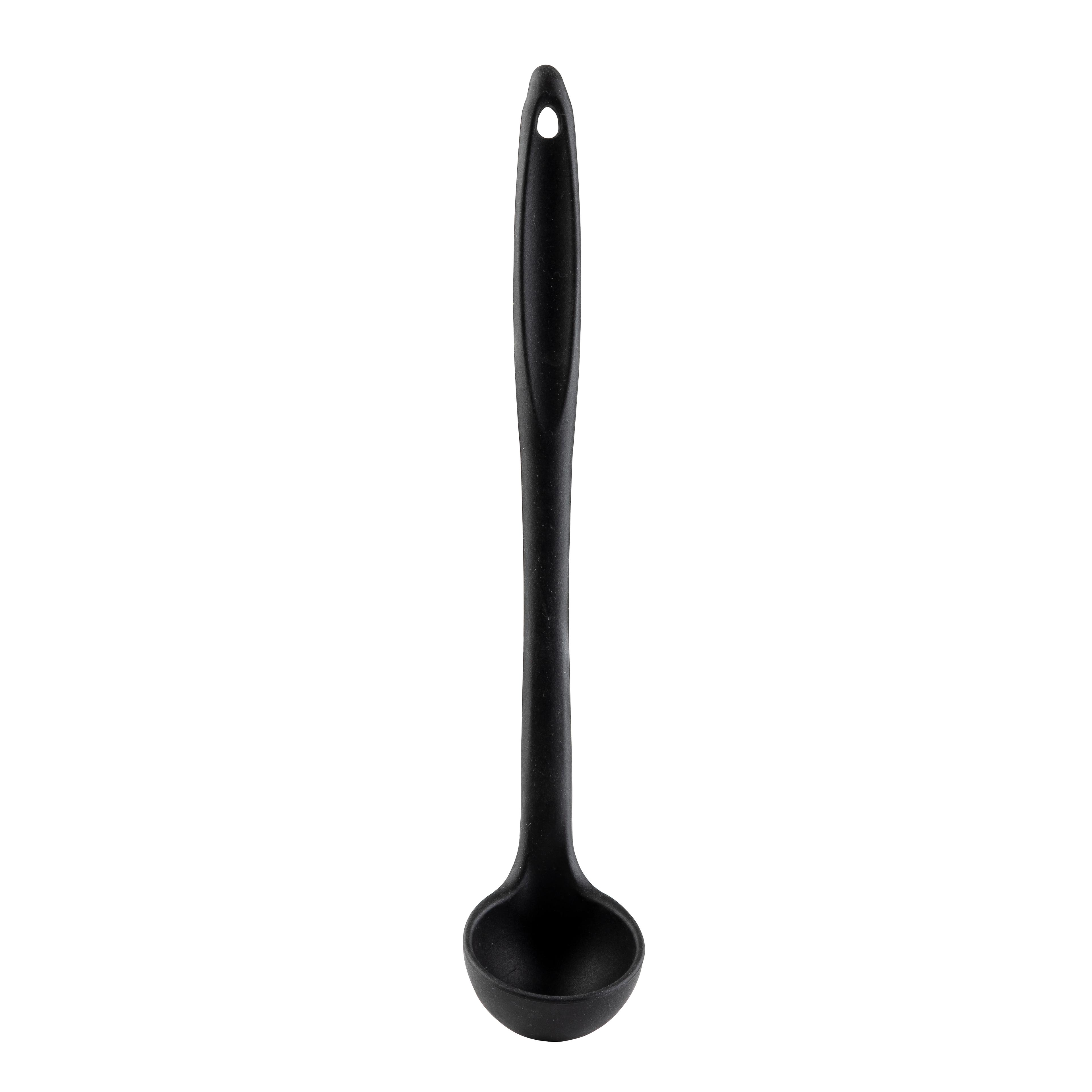 Cheese Ladle 11.25X2X2.125 IN 1 OZ Silicone Black Heat Safe Up to 400F 1/Each