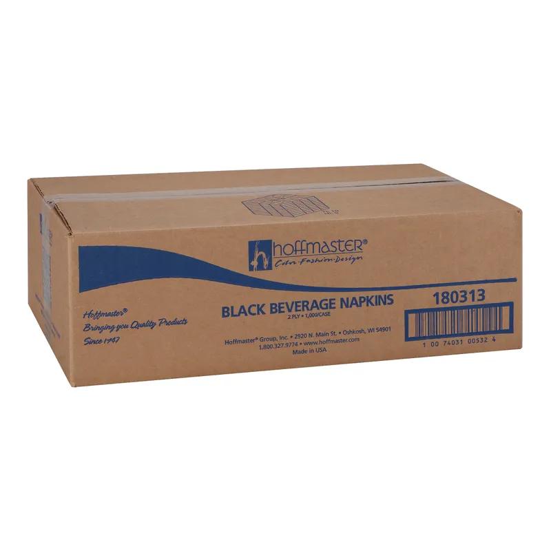 Beverage Napkins 9.5X9.5 IN Black Paper 2PLY 1000/Case