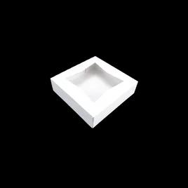 Bakery Box 9X9X2.5 IN White Auto-Lock Bottom With Window 200/Case