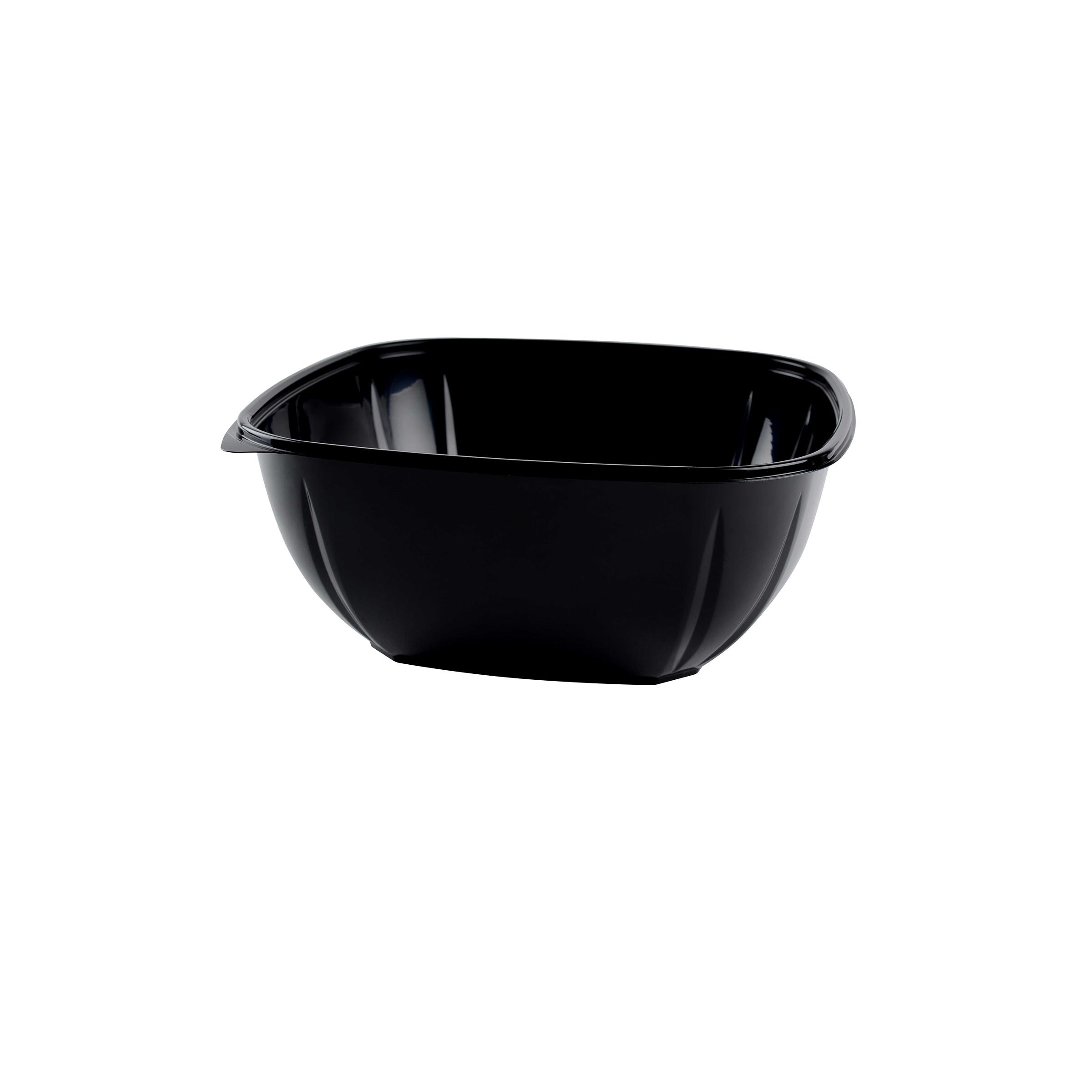Bowl 160 OZ PE Black Square 50/Case